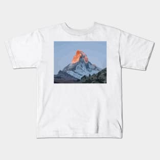 Matterhorn Vector Painting Kids T-Shirt